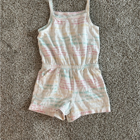 Wonder Nation Sleeveless Romper Pink and Blue Shorts Jumpsuit size 4T - Picture 7 of 7